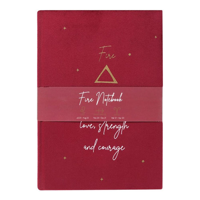 Fire Element Velvet A5 Notebook - The Gift Cabin UK