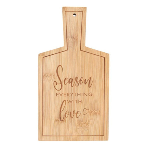 Season Everything with Love Bamboo Serving Board - The Gift Cabin UK