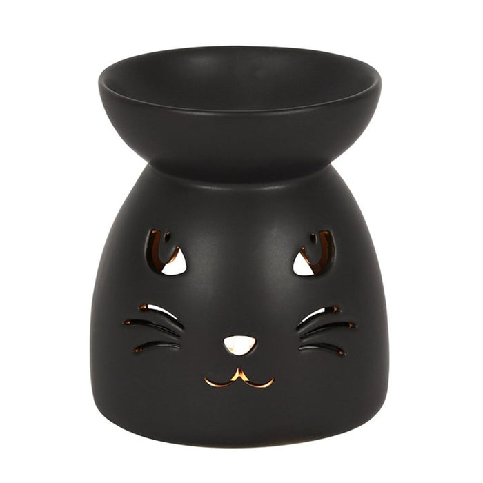 Black Cat Cut Out Oil Burner - The Gift Cabin UK