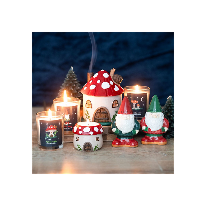 Mushroom House Resin Tealight Holder - The Gift Cabin UK