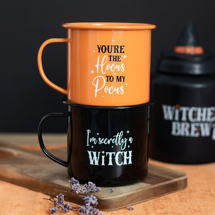 Set of 2 Witchy Enamel Mugs - The Gift Cabin UK