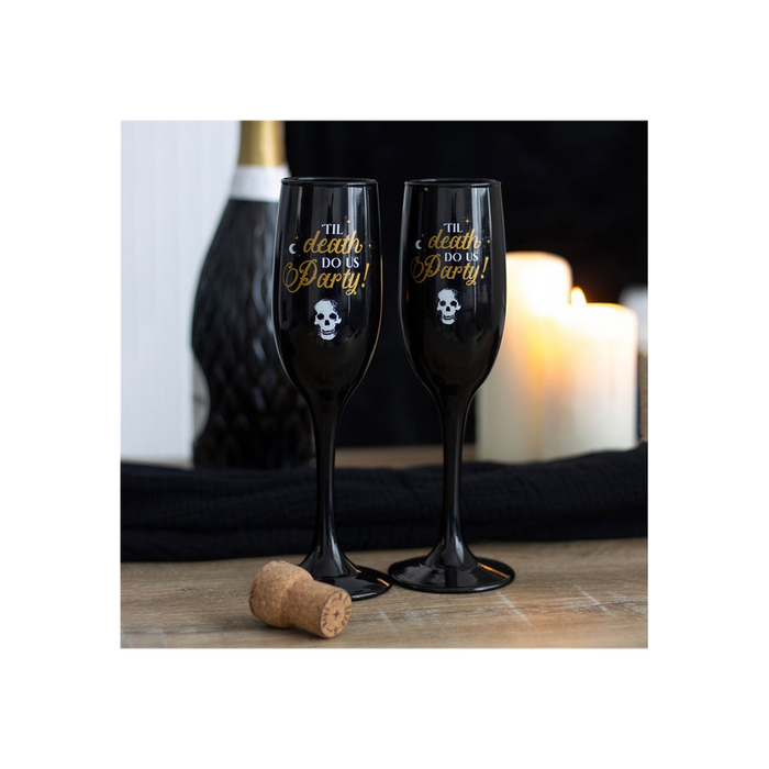 Til Death Do Us Party Champagne Flute Set - The Gift Cabin UK