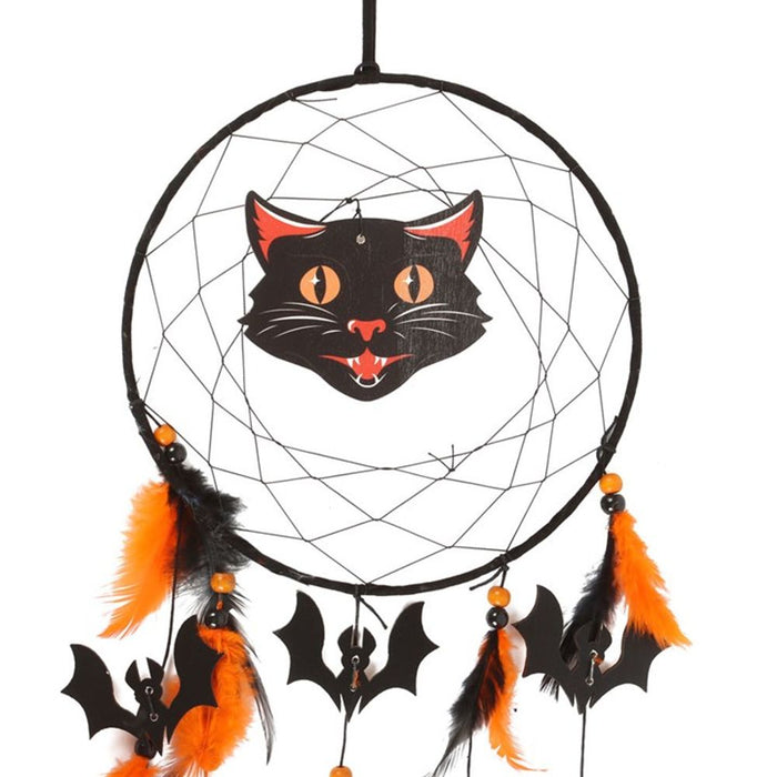 Black Cat Halloween Dreamcatcher - The Gift Cabin UK