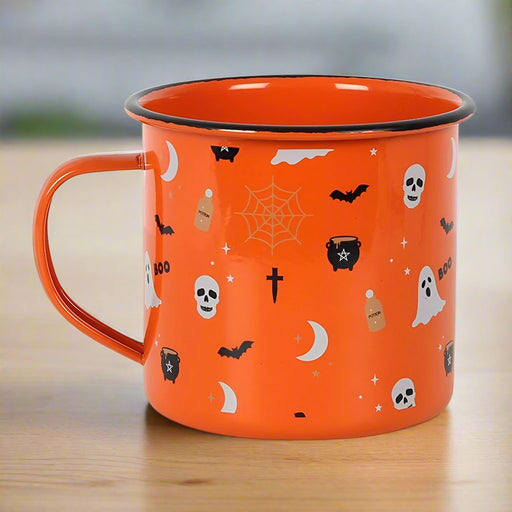 Halloween Print Enamel Mug - The Gift Cabin UK