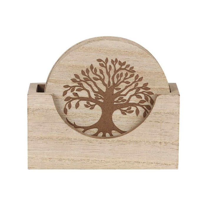 Set of 4 Tree of Life Engraved Coasters - The Gift Cabin UK