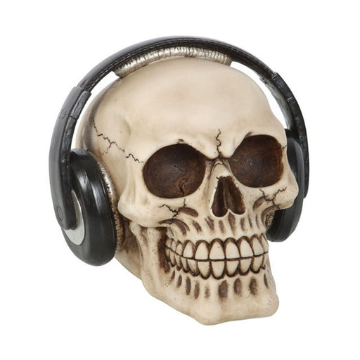 Skull Ornament with Headphones - The Gift Cabin UK