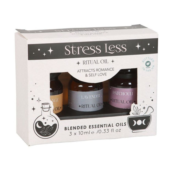 Set of 3 Stress Less Ritual Blended Essential Oils - The Gift Cabin UK