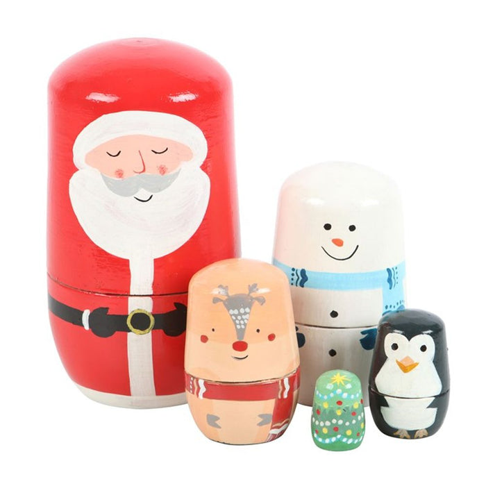 Christmas Russian Nesting Doll Set - The Gift Cabin UK