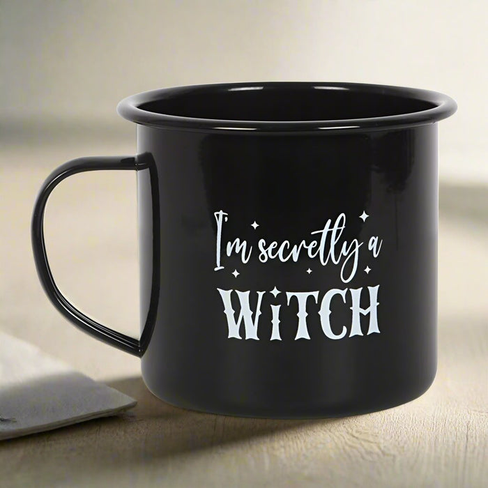 I'm Secretly A Witch Enamel Mug - The Gift Cabin UK