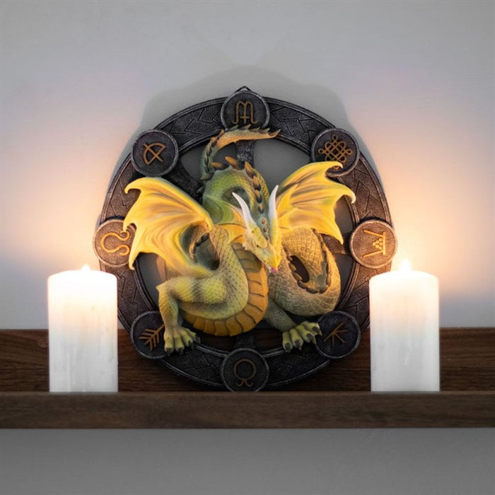 Mabon Dragon Resin Wall Plaque by Anne Stokes - The Gift Cabin UK