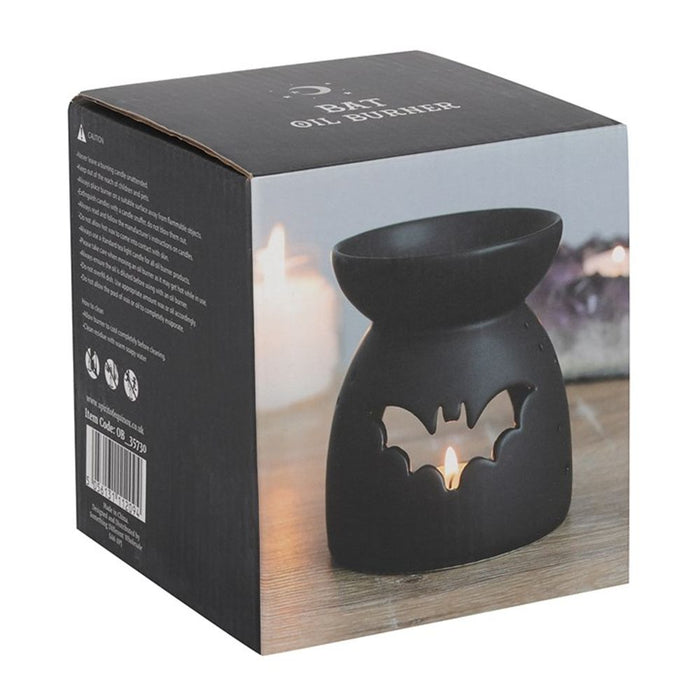 Black Bat Cut Out Oil Burner - The Gift Cabin UK