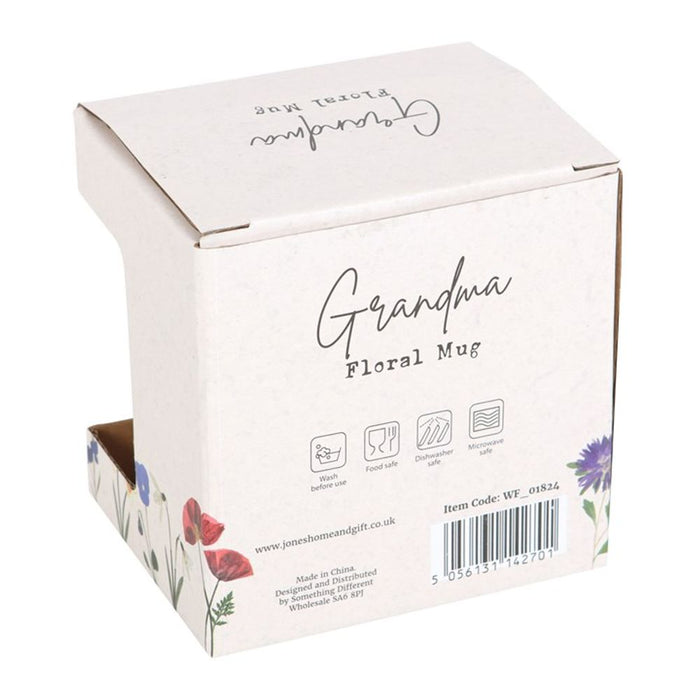 Grandma Wildflower Pedestal Mug - The Gift Cabin UK