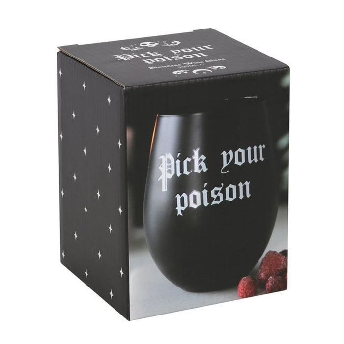 Pick Your Poison Stemless Wine Glass - The Gift Cabin UK