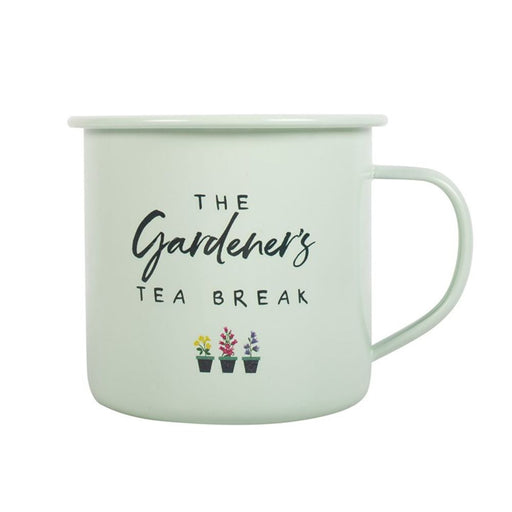 Gardener's Tea Break Enamel Mug - The Gift Cabin UK