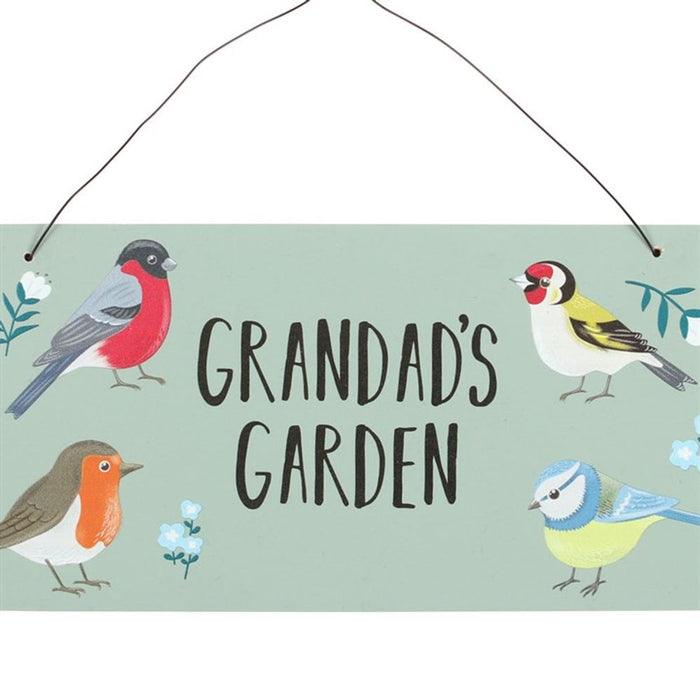 Grandad's Garden British Garden Birds Sign - The Gift Cabin UK