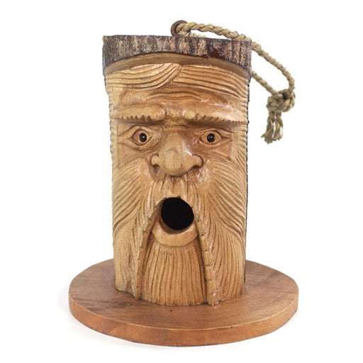 Pine Wood Green Man Bird House - The Gift Cabin UK