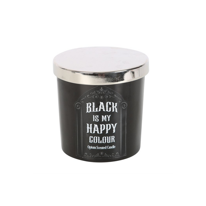 Black is My Happy Colour Opium Candle - The Gift Cabin UK