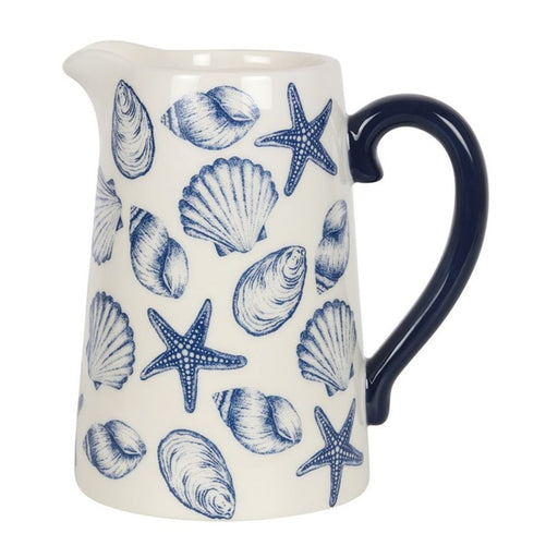 17cm Seashell Ceramic Flower Jug - The Gift Cabin UK