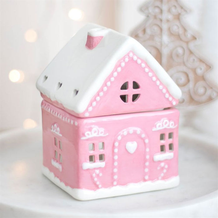 Pink Gingerbread House Oil Burner - The Gift Cabin UK